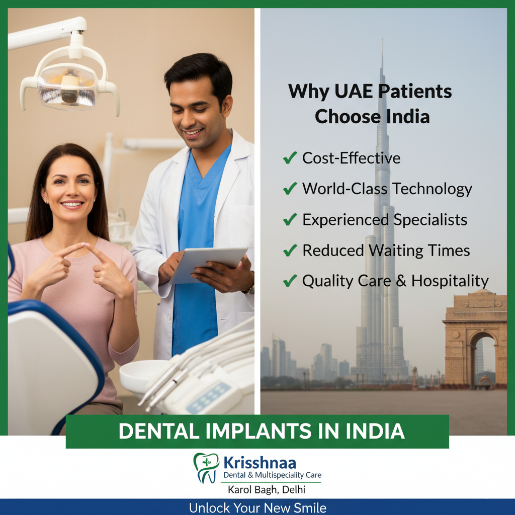 A Complete Guide to Getting Dental Implants in India: Travel, Treatment & Cost for UAE Patients